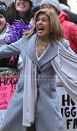 Hoda’s grey coat on Today