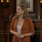 Hope’s rust brown blazer on The Bold and the Beautiful