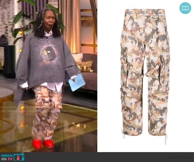 Isabel Marant Elyo Camo Cargo Pants worn by Whoopi Goldberg on The View