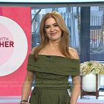 Isla Fisher’s green off-shoulder dress on Today