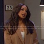 Jada’s beige coat on Days of our Lives