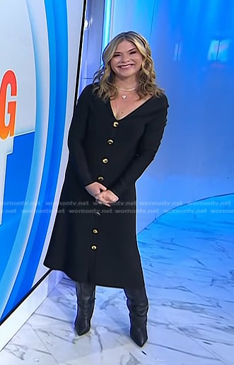 Jenna's black button front dress on Today