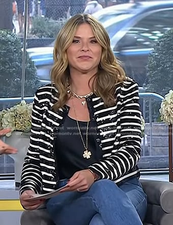 Jenna's sequin striped cardigan on Today