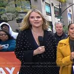 Jenna’s black pearl embellished coat on Today