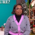 Jennifer’s gray embellished cardigan on The Jennifer Hudson Show