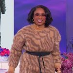 Jennifer’s leopard print cashmere dress on The Jennifer Hudson Show