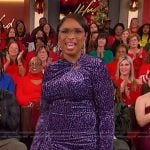 Jennifer’s purple ring detail dress on The Jennifer Hudson Show