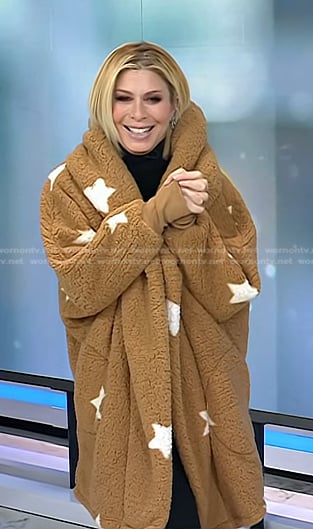 Jill’s brown star print teddy jacket on Today