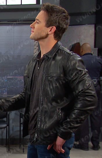 JJ's black leather jacket on Days of our Lives