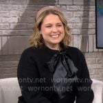 Joanna Teplin’s black bow sweater on CBS Mornings