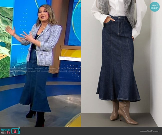 Joe's Jeans Melanie Skirt worn by Ginger Zee on Good Morning America