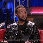 John’s black leather moto jacket on The Voice