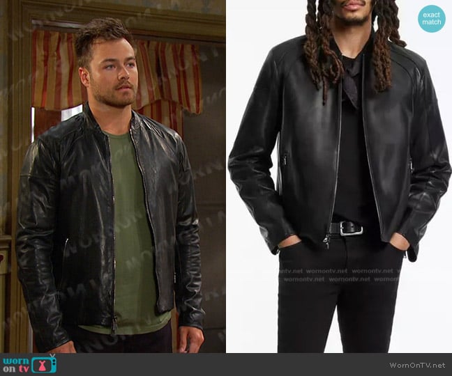 John Varvatos Croix Moto Jacket worn by  Doug Williams III (Peyton Meyer) on Days of our Lives