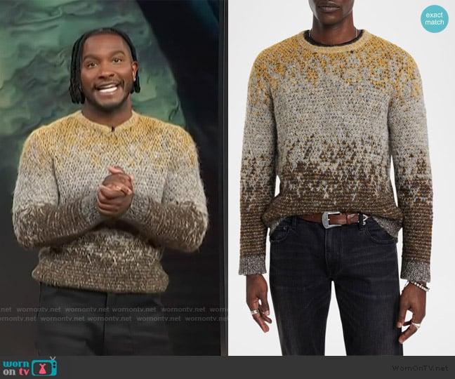 Scott’s gradient knit sweater on Access Hollywood