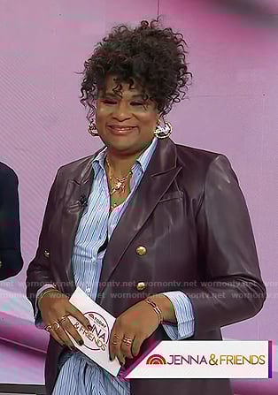 Julee Wilson's brown leather blazer on Today