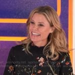 Julie Bowen’s black floral dress on Hollywood Squares