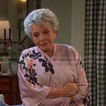 Julie’s pink floral robe on Days of our Lives