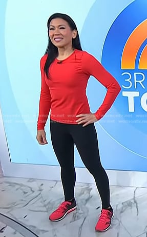 Karena Wu’s red sneakers on Today