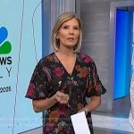 Kate’s black bird and floral print dress on NBC News Daily