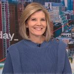 Kate’s blue button shoulder knit sweater on NBC News Daily