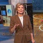 Kate’s brown blazer and pant suit on NBC News Daily