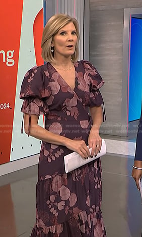 Kate’s purple floral wrap dress on NBC News Daily