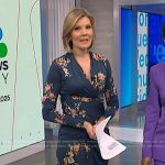 Kate’s blue floral blue floral long sleeve dress on NBC News Daily