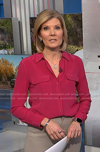 Kate's pink button down shirt on NBC News Daily