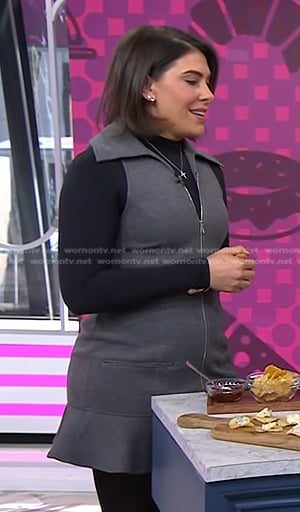 Katie Stilo's grey zip front mini dress on Today