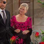 Kayla’s pink floral embroidered dress on Days of our Lives