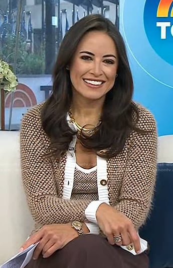 Kaylee's brown knit cardigan on Today