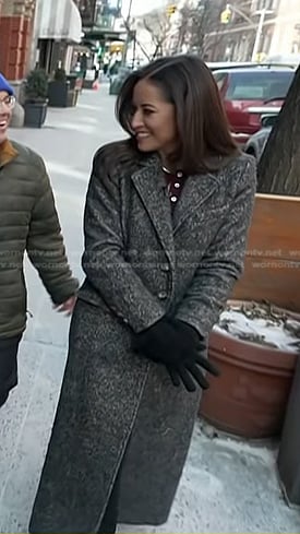 Kaylee's grey long coat on Today