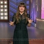 Kelly’s black lace maxi dress on The Kelly Clarkson Show