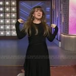 Kelly’s black asymmetric dress on The Kelly Clarkson Show