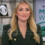 Kelly O’Grady’s dark green blazer on CBS Mornings