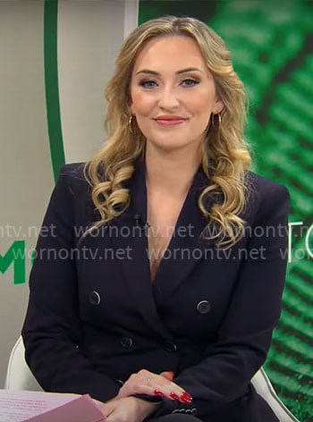 Kelly O'Grady's navy blazer on CBS Mornings