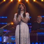 Kelly’s lace belted dress on The Kelly Clarkson Show