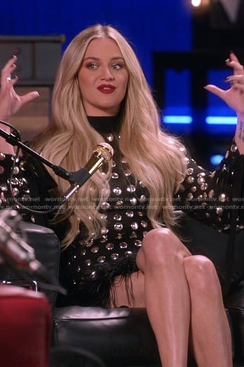 Kelsea's black studded top and skirt on The Voice