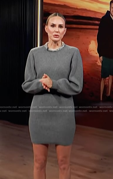 Keltie's gray sweater dress on E! News