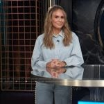 Keltie’s denim pearl trim jacket and jeans on E! News