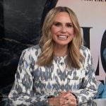 Keltie’s printed denim jacket and skirt on E! News