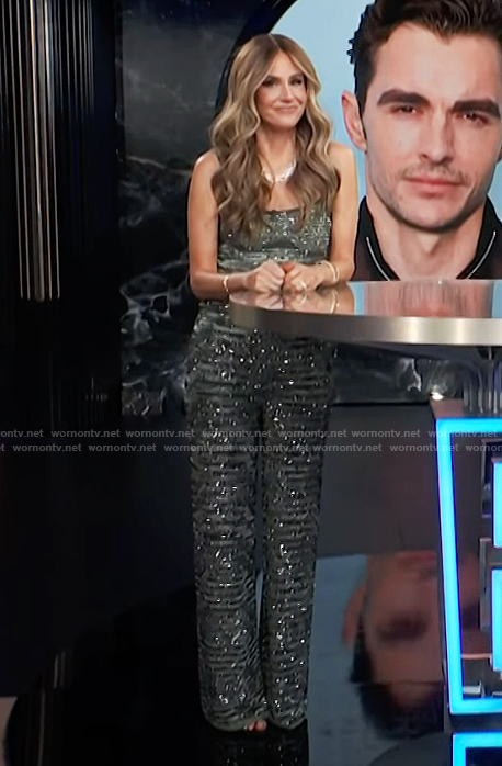 Keltie’s embellished tank and pants on E! News