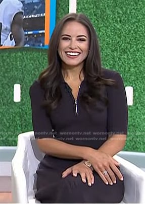 Kaylee’s brown half-zip polo dress on Today