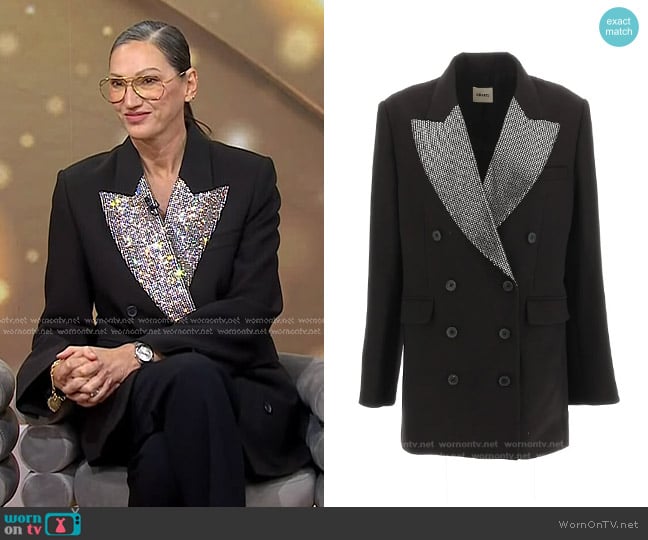 Khaite Balton Crystal-embellished Blazer worn by Jenna Lyons on Today