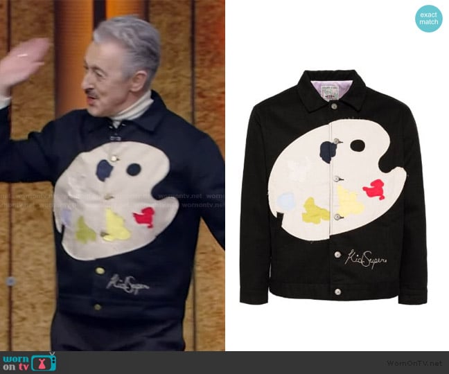 KidSuper Paint Palette twill jacket worn by Alan Cumming on Live with Kelly and Mark