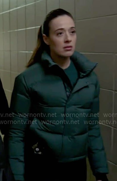 Kim's green puffer jacket on Chicago PD