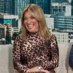 Kit’s leopard print long sleeve dress on Access Hollywood