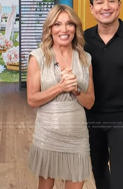 Kit’s metallic mini dress on Access Hollywood