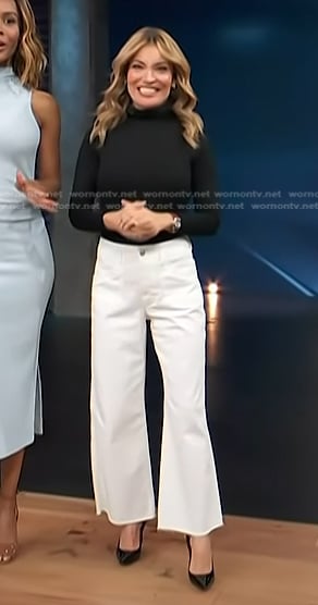 Kit's white patch pocket pants on Access Hollywood