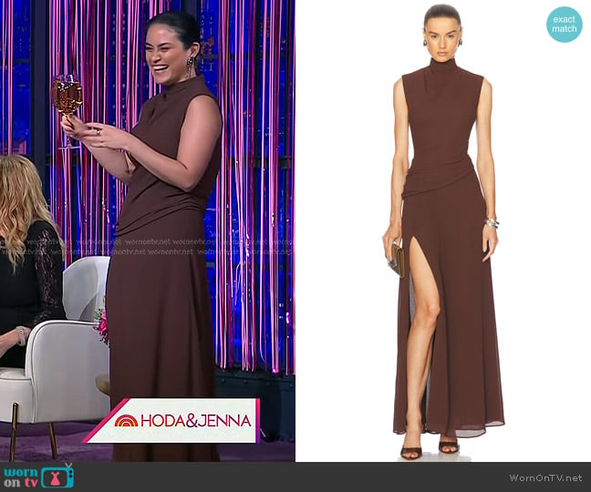 L'Academie Amouage Gown in Brown worn by Donna Farizan on Today